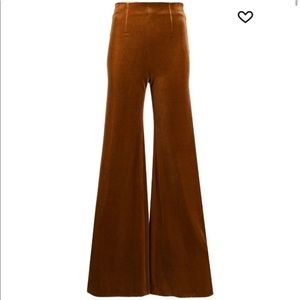 Galvan Winter Sun wide-leg velvet trousers